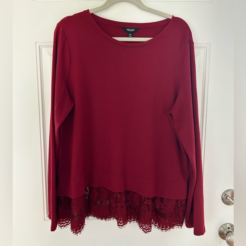 Women’s Simply Vera long sleeve top - size XXL